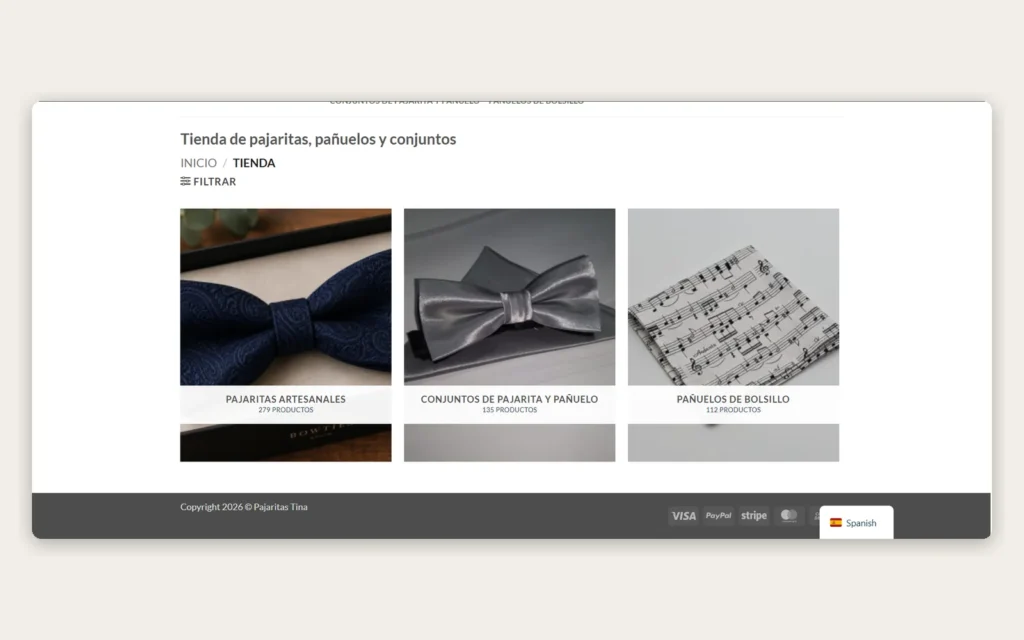 Tienda online de pajaritas y pañuelos Bowties